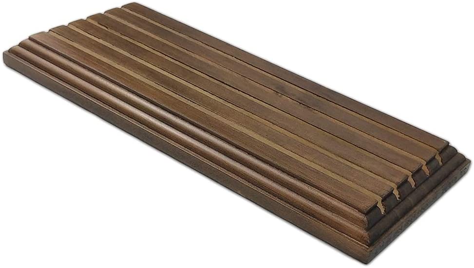 5 Rows Challenge Coin Holder Military Coin Display Stand Walnut Finish DecoWoodo