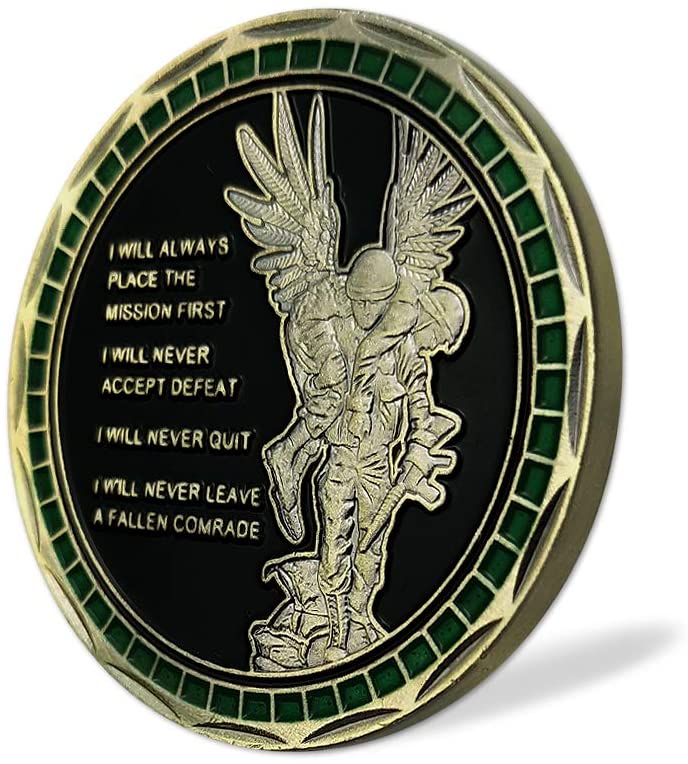 US Army Values Challenge Coin Warrior Ethos Military Coin DecoWoodo