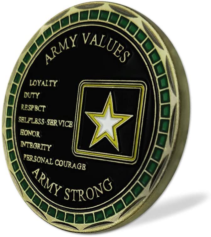 US Army Values Challenge Coin Warrior Ethos Military Coin DecoWoodo
