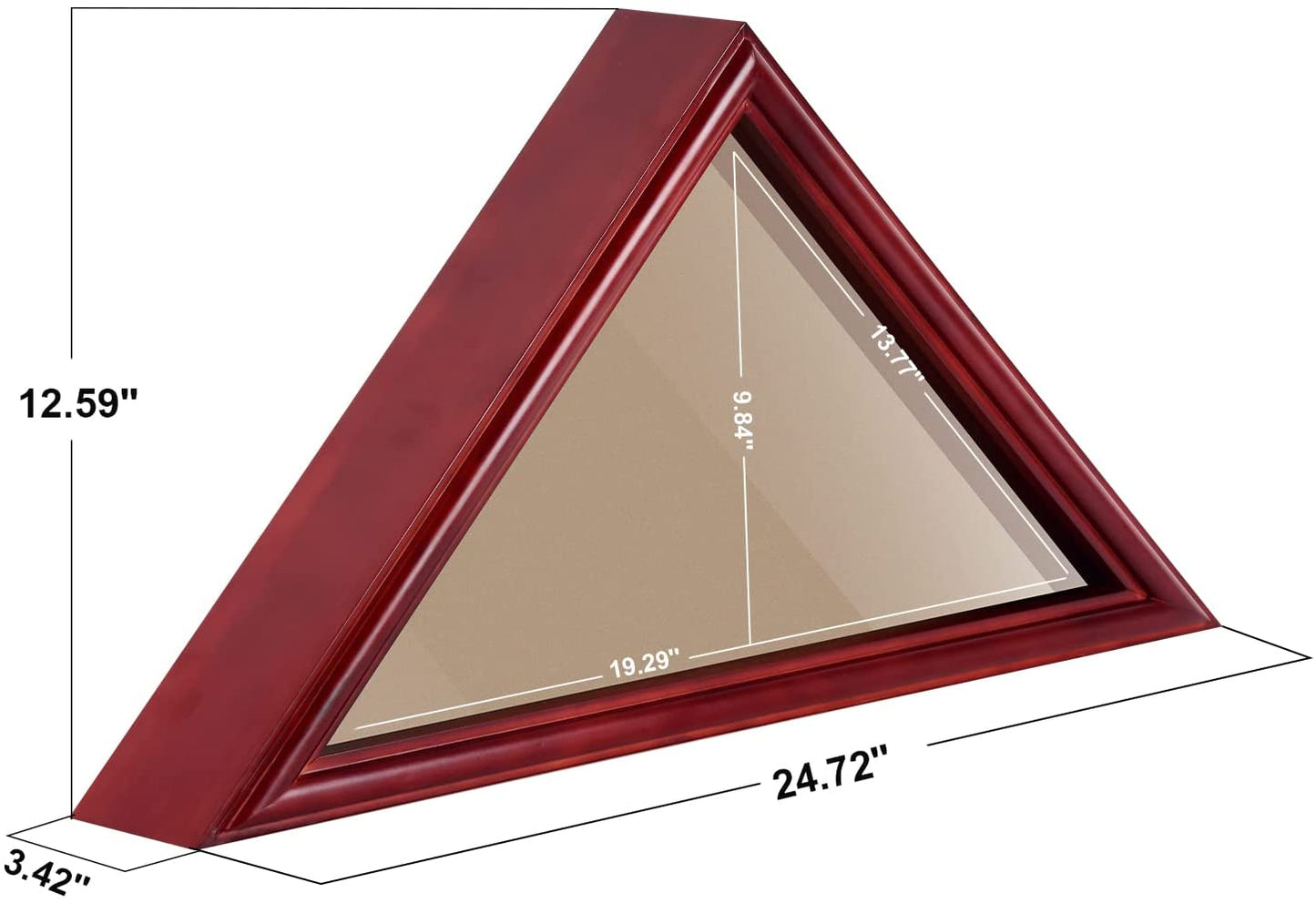 Flag Display Case Burial or Funeral Flag Frame 5 x 9.5' Mahogany Flag Shadow Box DecoWoodo