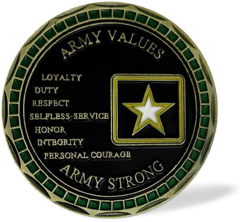 US Army Values Challenge Coin Warrior Ethos Military Coin DecoWoodo