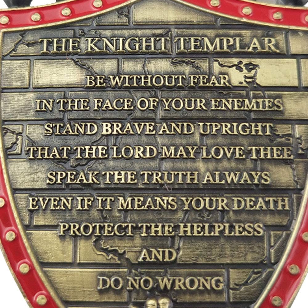 The Knights Templar Challenge Coin Commemorative Gift DecoWoodo