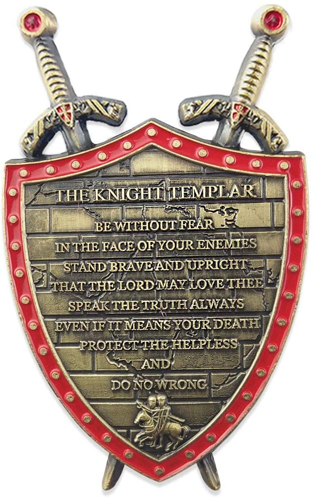 The Knights Templar Challenge Coin Commemorative Gift DecoWoodo