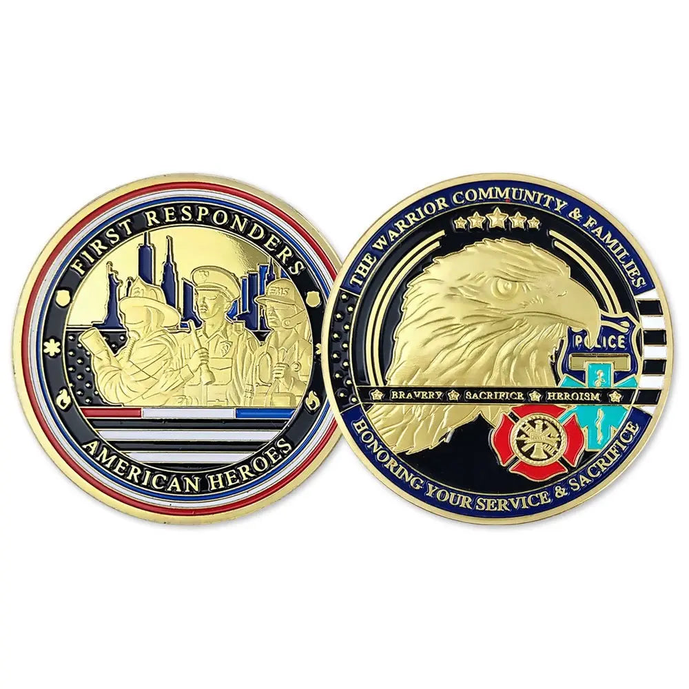 LEO Firefighter EMS Team City Hero Challenge Coin Life Savior Collectible/gift for Him for father decowoodo
