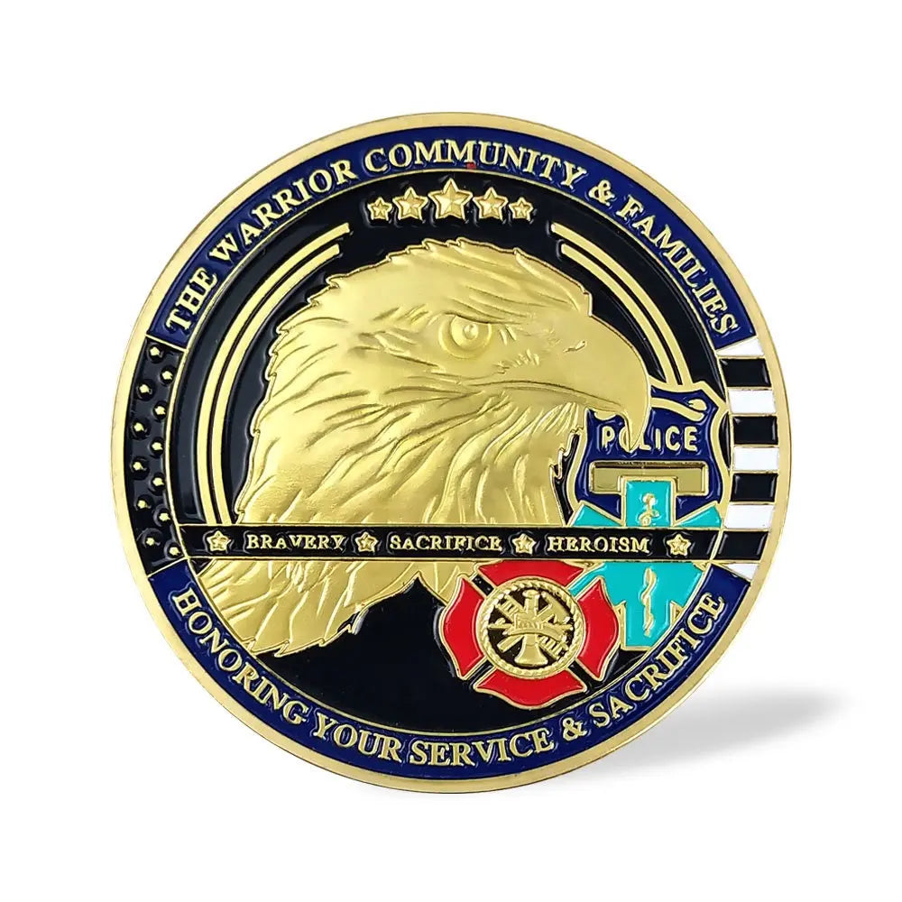 LEO Firefighter EMS Team City Hero Challenge Coin Life Savior Collectible/gift for Him for father decowoodo