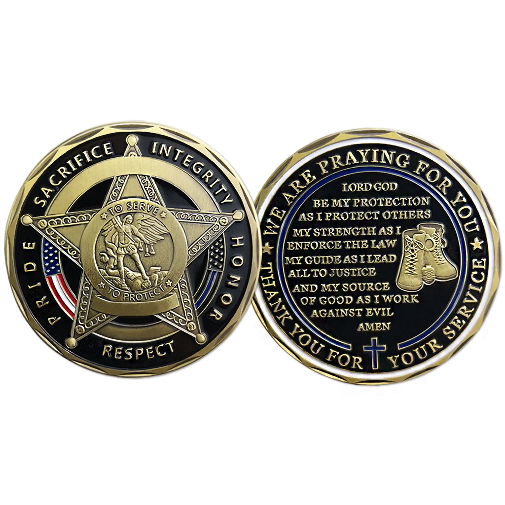 Law Enforcement Challenge Coin Sheriff Five Pointed Star Featured Police Officers Gift/gift for Him for father decowoodo