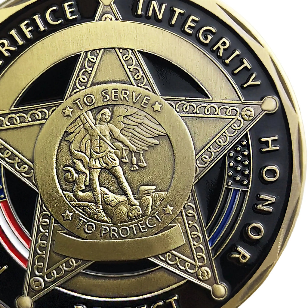 Law Enforcement Challenge Coin Sheriff Five Pointed Star Featured Police Officers Gift/gift for Him for father decowoodo