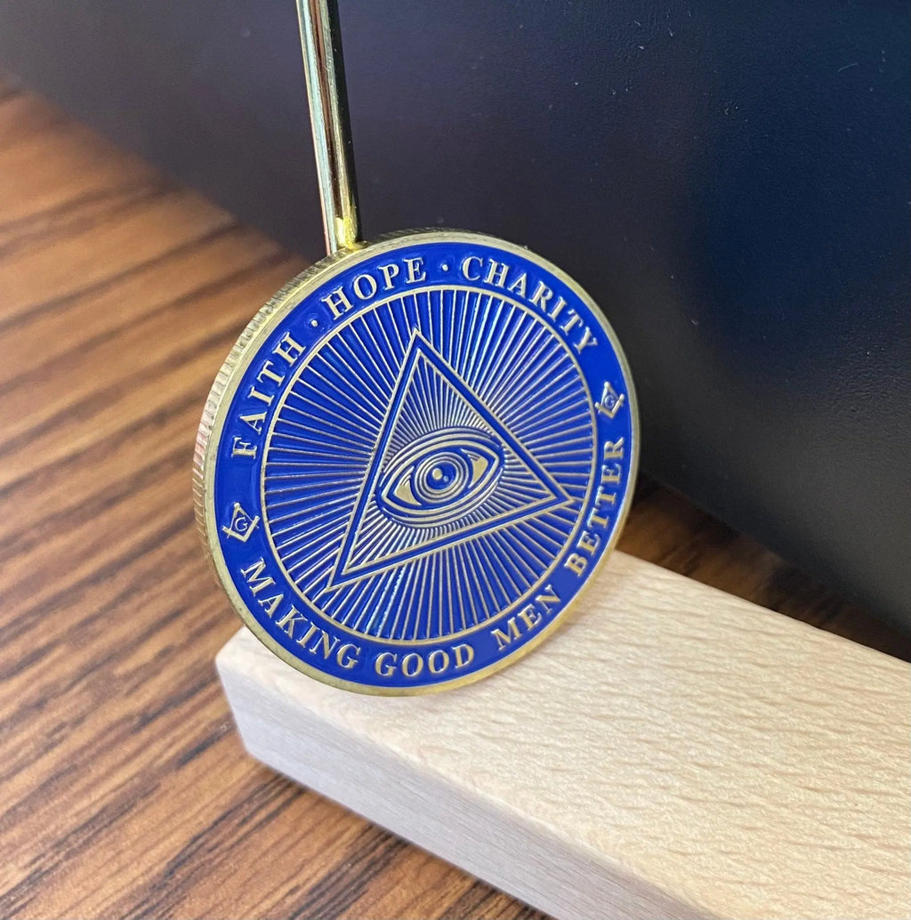 Masonic Challenge Coin Grand Lodges Freemasons Brotherhood Collectible Badge｜gift for him decowoodo