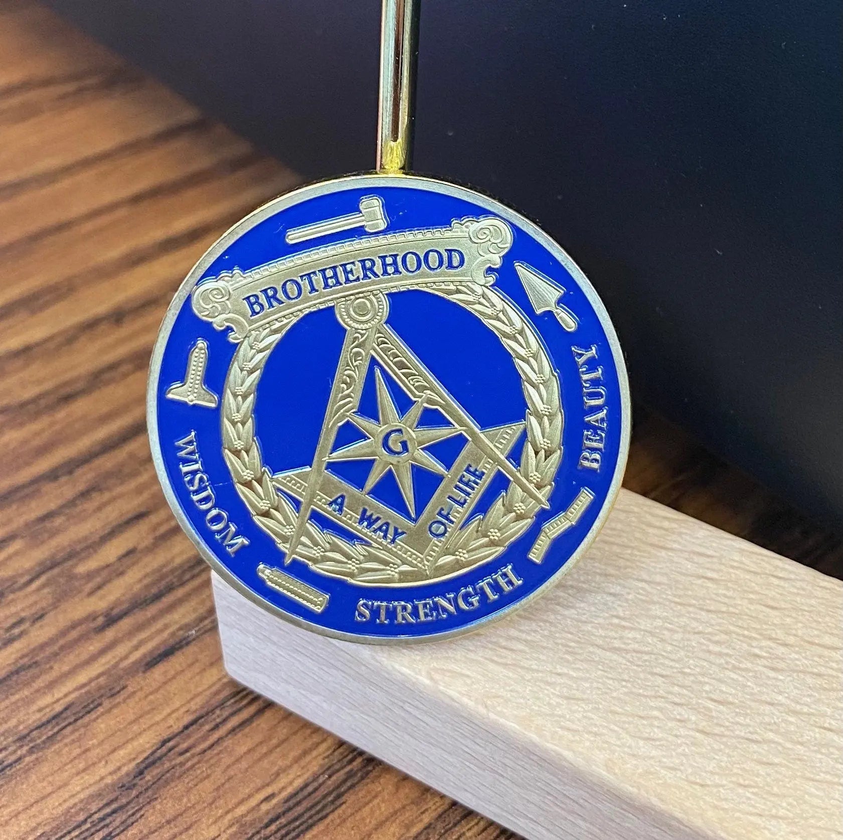 Masonic Challenge Coin Grand Lodges Freemasons Brotherhood Collectible Badge｜gift for him decowoodo