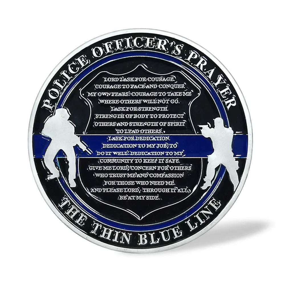 Police Guardian Angel St. Michael Challenge Coin Law Enforcement Officers Prayer/gift for Him for father decowoodo