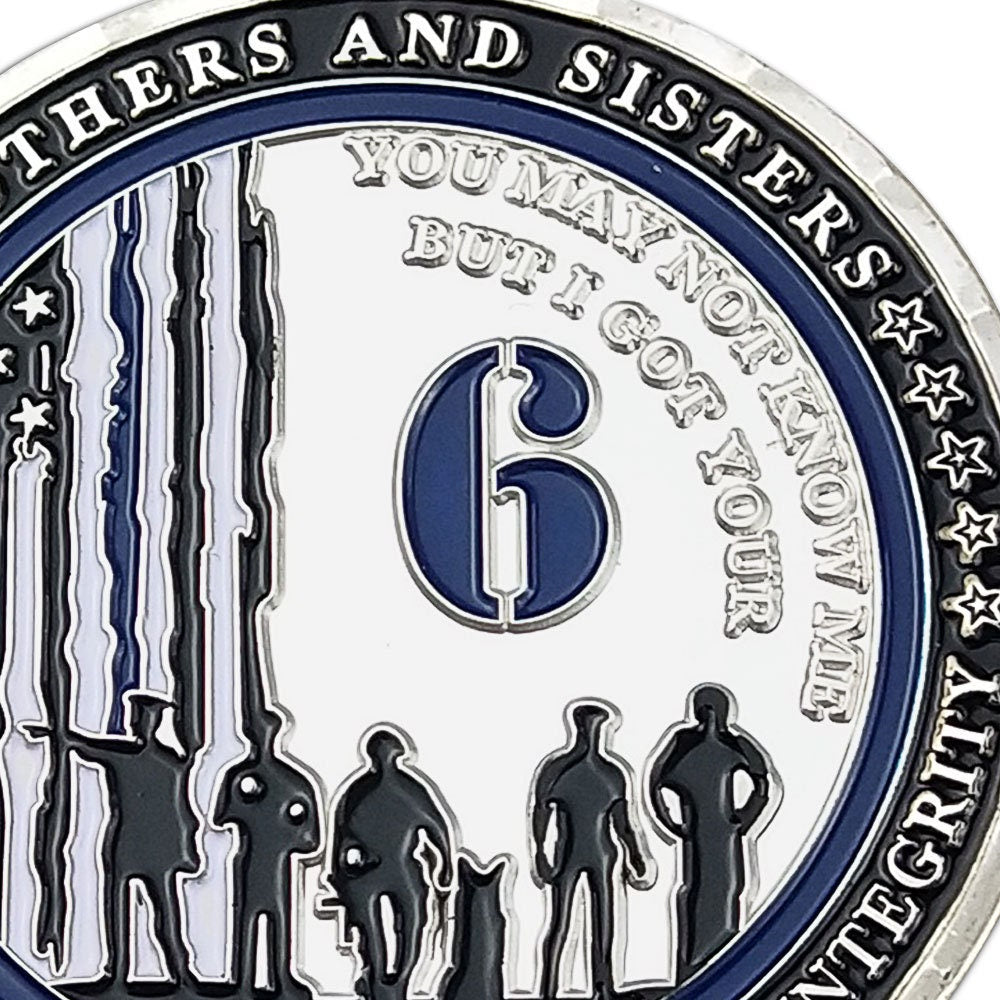 Police Sheepdogs Challenge Coin A Thin Blue Line Watch Your 6 Silver Collectible/gift for Him for father decowoodo