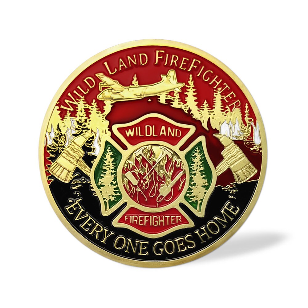 Wild-land Firefighter Challenge Coin Honorable Gift for Fire Dept Brothers/gift for Him for father decowoodo