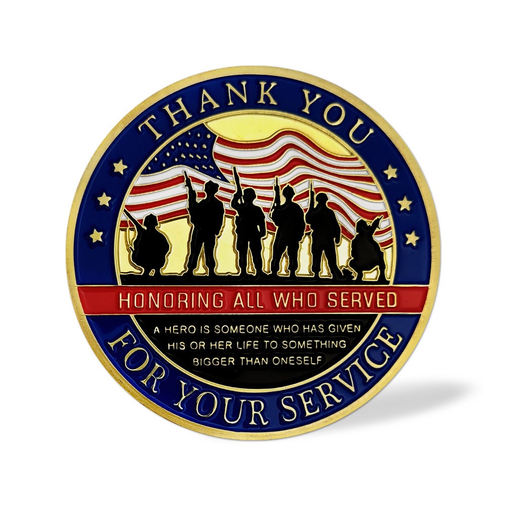 US Military Challenge Coin Soldier Squad Veterans Thanksgiving Gift Coin/gift for Him for father decowoodo