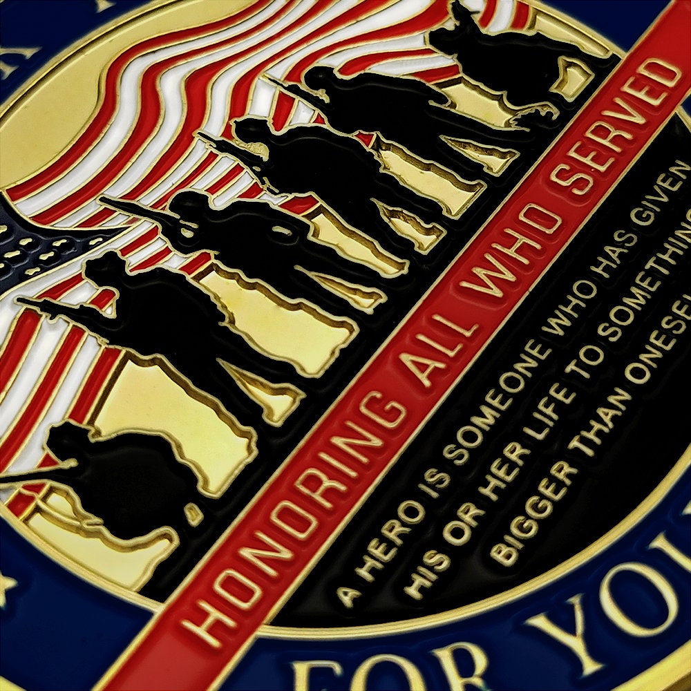 US Military Challenge Coin Soldier Squad Veterans Thanksgiving Gift Coin/gift for Him for father decowoodo