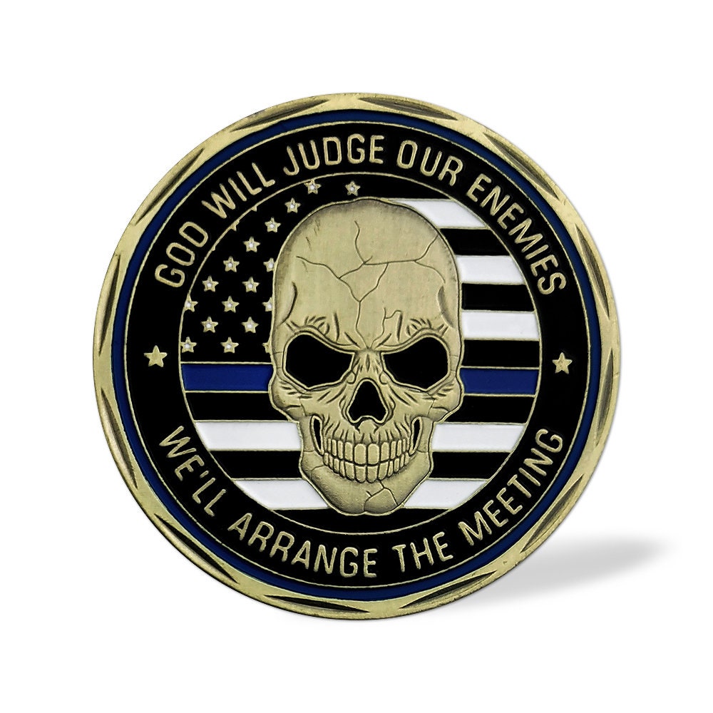 St Michael Police Patron Challenge Coin Blue Live Matter Law Enforcement Badge/gift for Him for father decowoodo