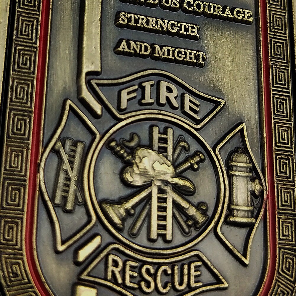 Firefighter Dog Tag St. Florian Patron Saint Challenge Coin Brotherhood Gift/gift for Him for father decowoodo