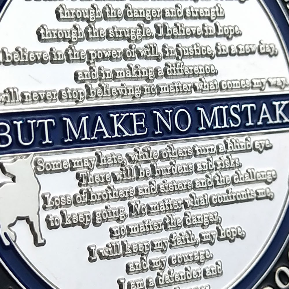 Police Sheepdogs Challenge Coin A Thin Blue Line Watch Your 6 Silver Collectible/gift for Him for father decowoodo