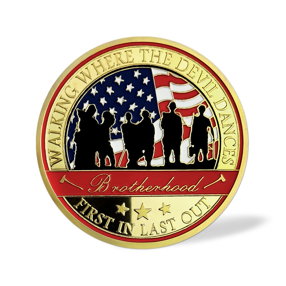 Wild-land Firefighter Challenge Coin Honorable Gift for Fire Dept Brothers/gift for Him for father decowoodo