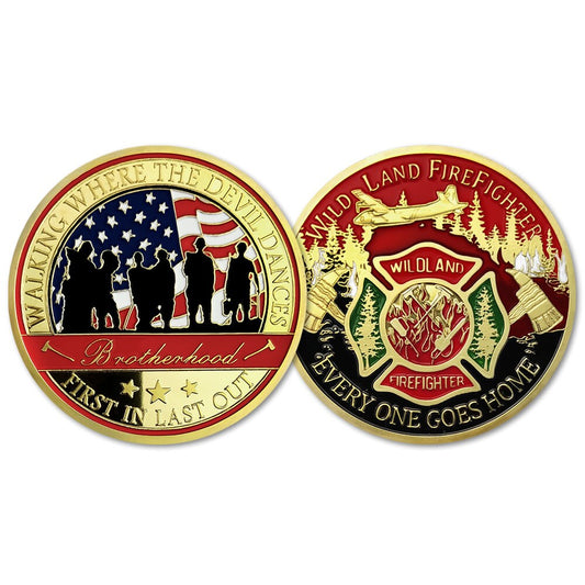 Wild-land Firefighter Challenge Coin Honorable Gift for Fire Dept Brothers/gift for Him for father decowoodo