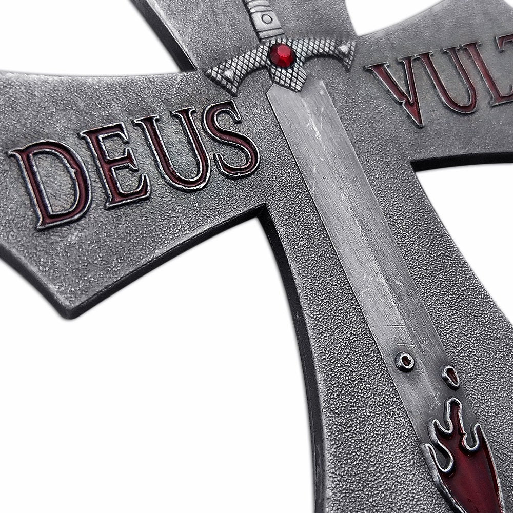 Knights Templar Deus Vult Challenge Coin Templar Cross Silver Collectible Emblem/gift for Him for father decowoodo