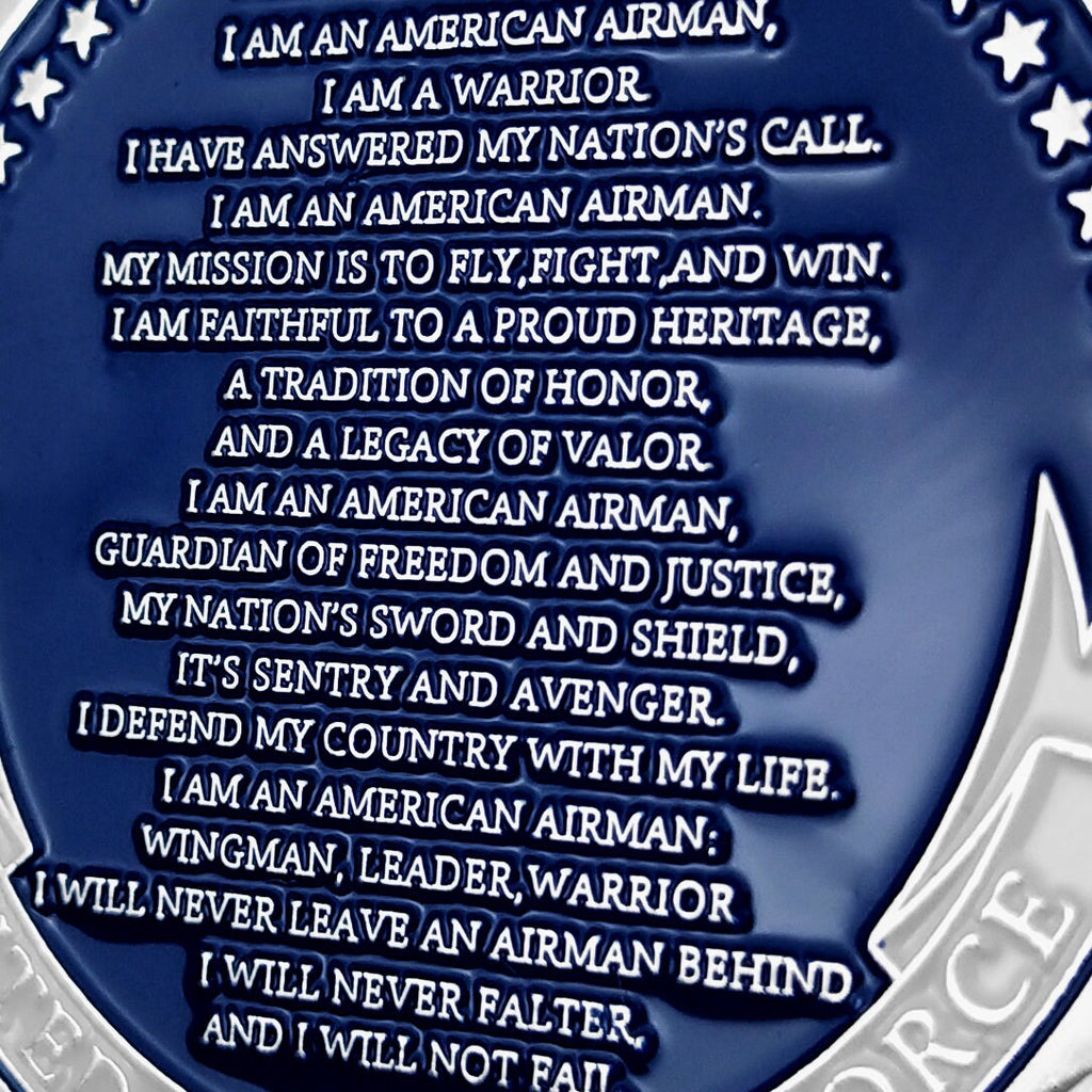 USAF The Airman's Creed Challenge Coin Air Force Sergeant Military Collectible/gift for Him for father decowoodo