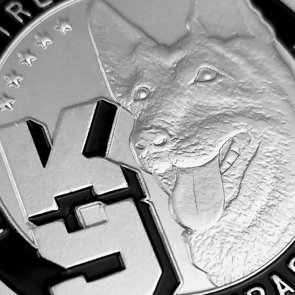 K9 Night Guardian PrayerPolice Officer Challenge Coin decowoodo