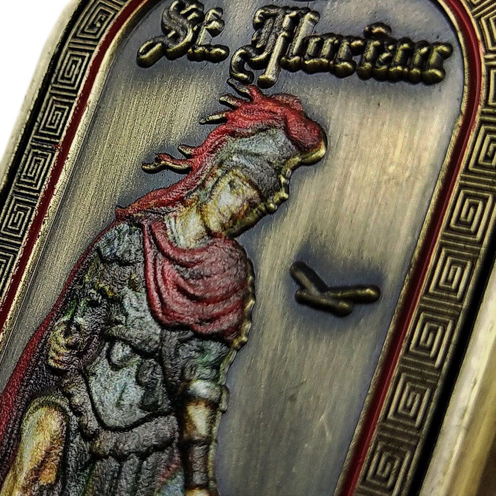 Firefighter Dog Tag St. Florian Patron Saint Challenge Coin Brotherhood Gift/gift for Him for father decowoodo