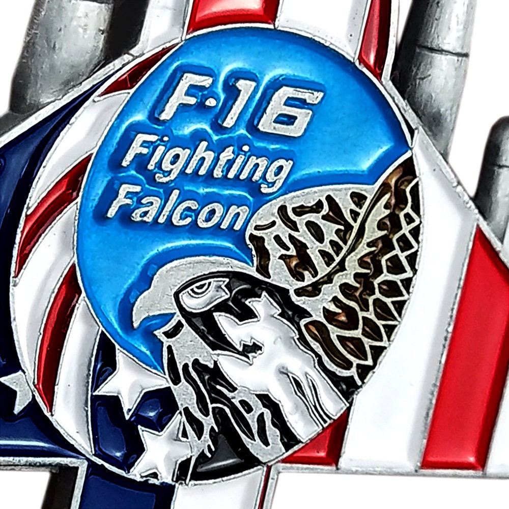 USAF F-16 Challenge Coin Fighter Collectible Military Air Force Metal Badge/gift for Him for father decowoodo