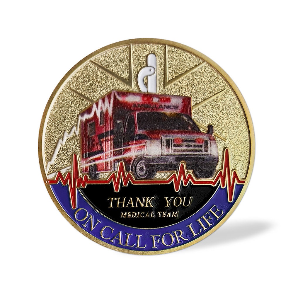 EMS Challenge Coin Paramedic Prayer Collectible Emergency First Aid Worker Gift/gift for Him for father decowoodo