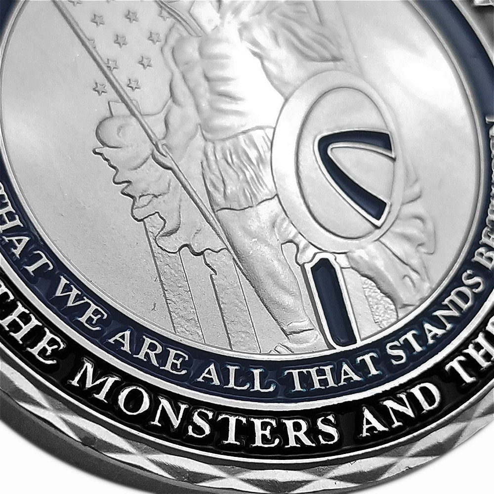 A Thin Blue Line Police Challenge Coin Law Enforcement Officers Spirit Badge/gift for Him for father decowoodo