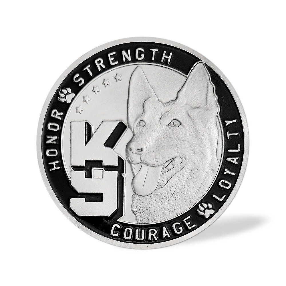 K9 Night Guardian PrayerPolice Officer Challenge Coin decowoodo