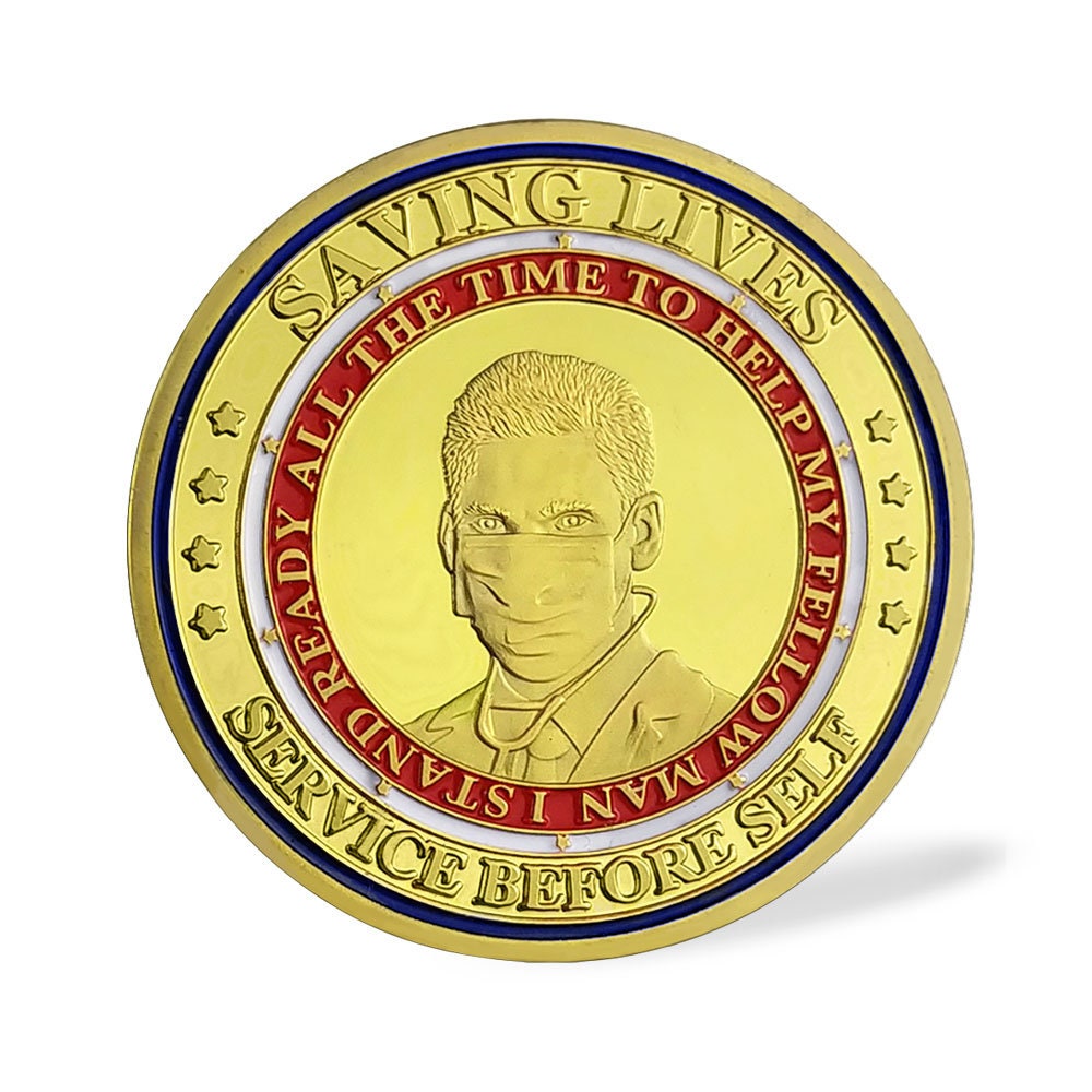 EMS Challenge Coin Doctor Life Savior Hero Collectible Emergency Worker Gift/gift for Him for father decowoodo