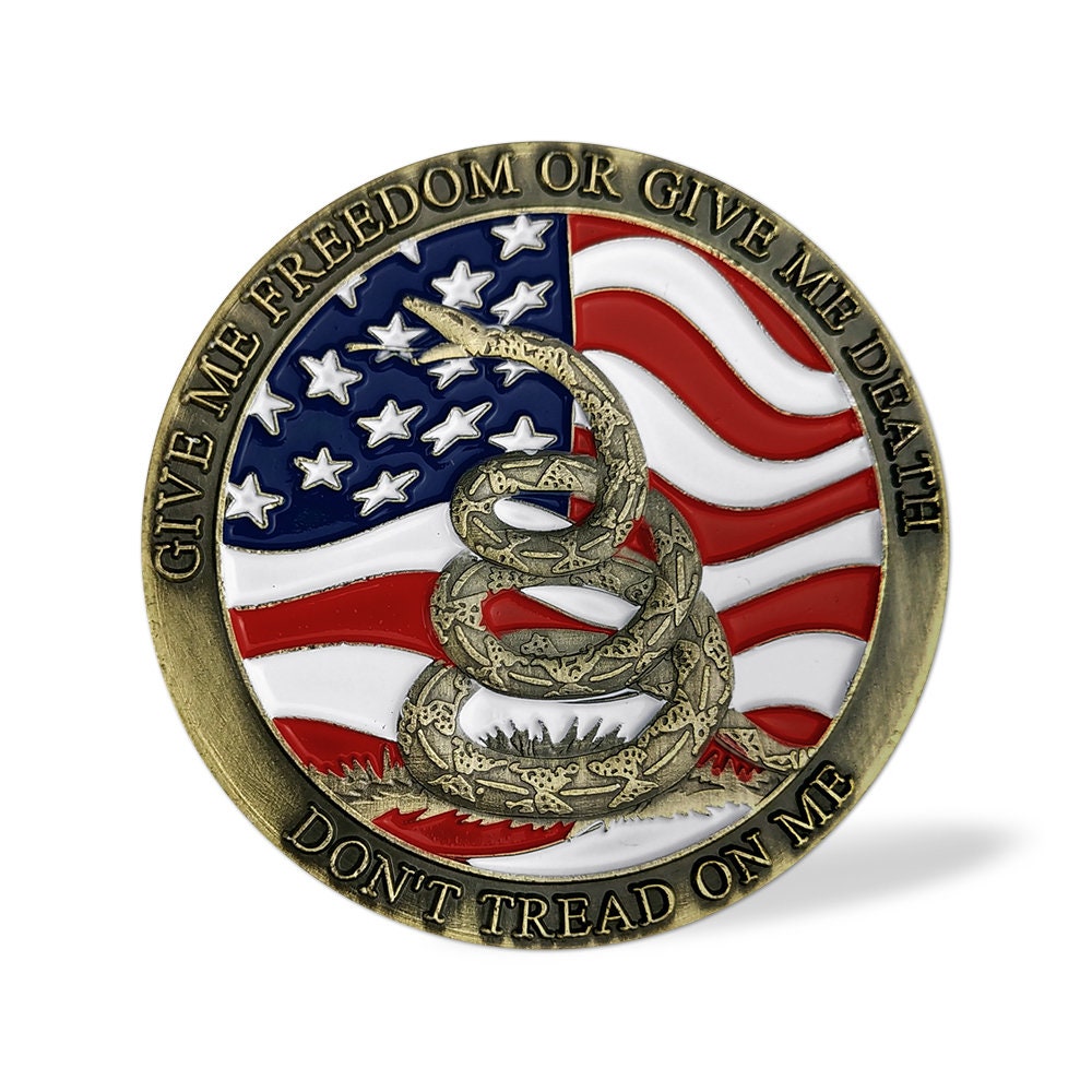 Liberty Bell Challenge Coin Dont Tread On Me President Kennedy Collectible/gift for Him for father decowoodo