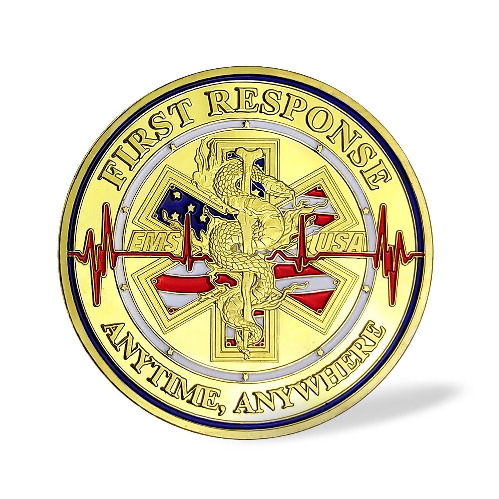 EMS Challenge Coin Doctor Life Savior Hero Collectible Emergency Worker Gift/gift for Him for father decowoodo