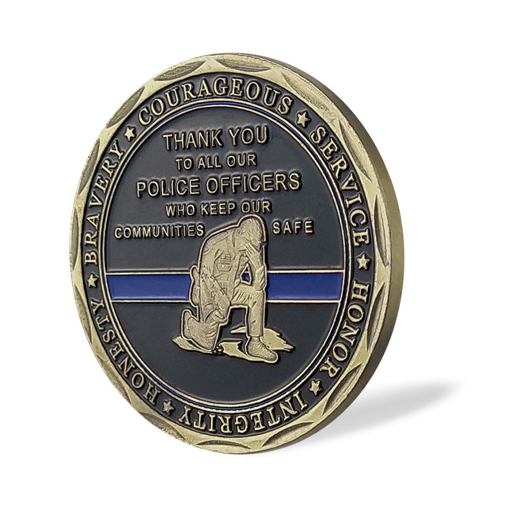 Law Enforcement Prayer Challenge Coin Bronze Crusader Warrior Police Collectible/gift for Him for father decowoodo