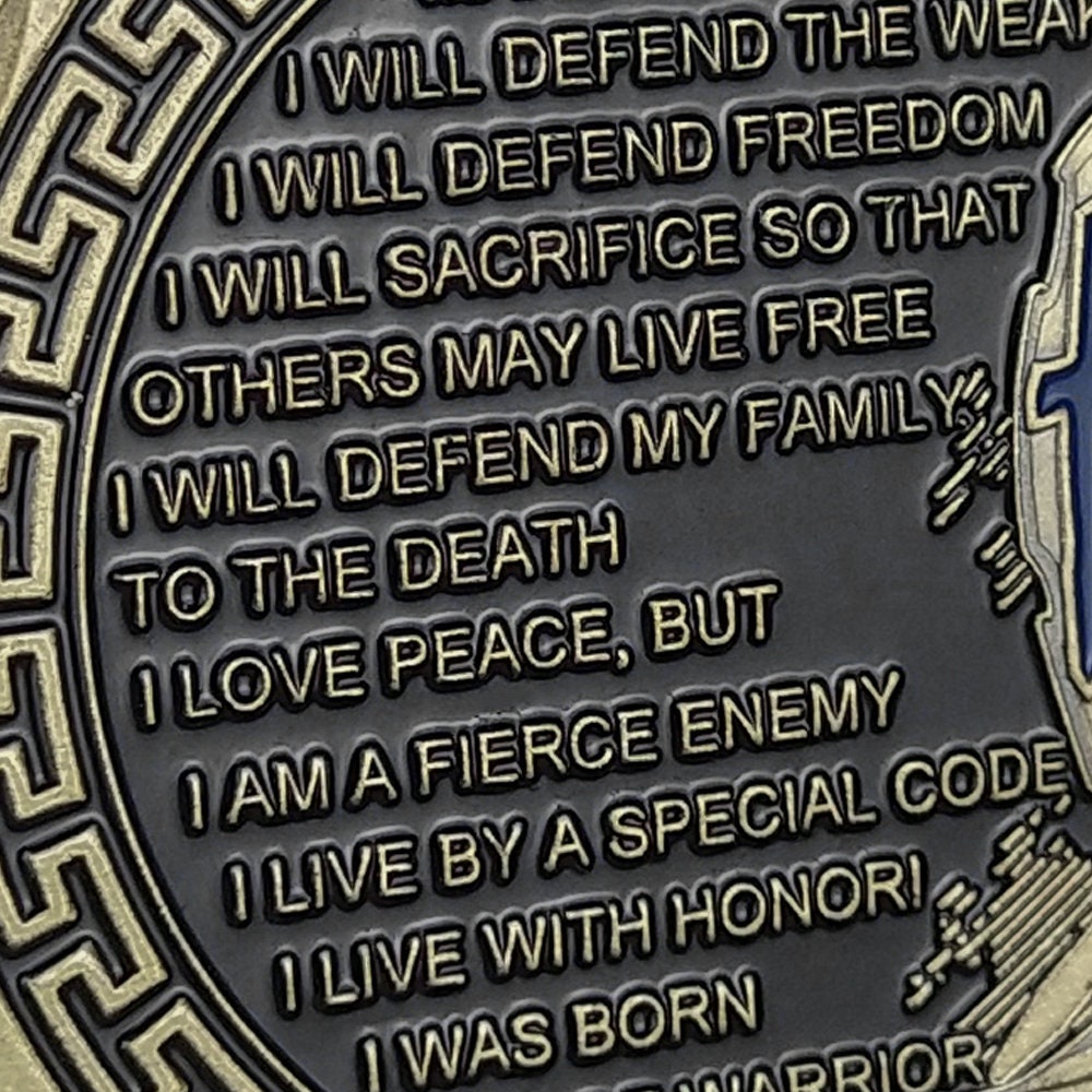 Law Enforcement Prayer Challenge Coin Bronze Crusader Warrior Police Collectible/gift for Him for father decowoodo