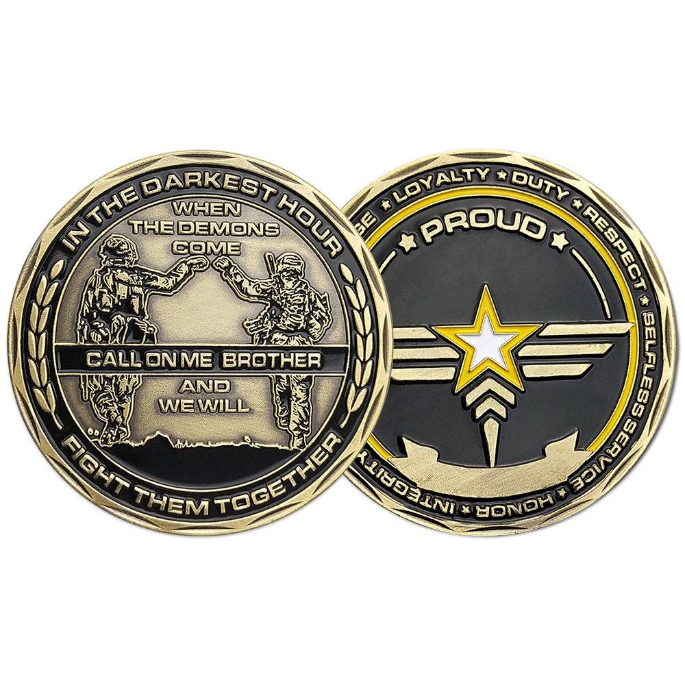 US Army Brofist Challenge Coin Bronze Military Collectible Soldier Fist Bump/gift for Him for father decowoodo
