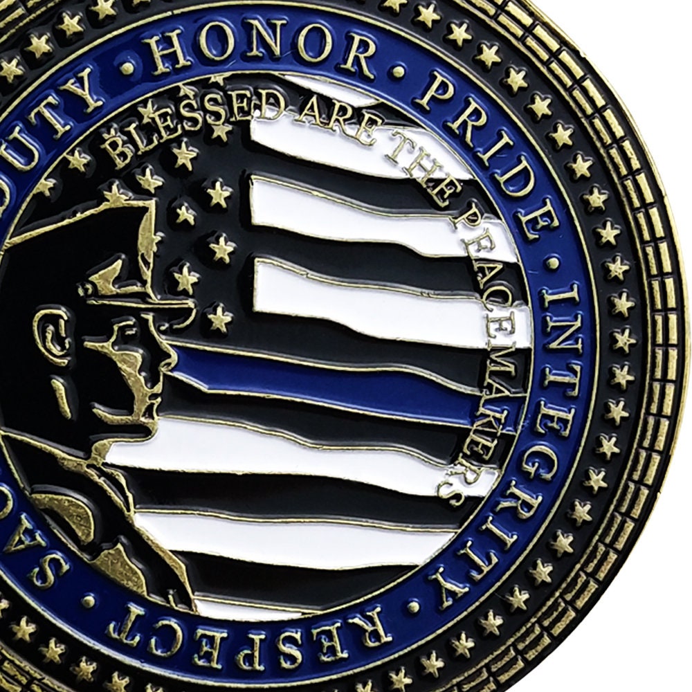 Law Enforcement Challenge Coin Sheriff Six Pointed Star St Michael Patron Saint Collectible/gift for Him for father decowoodo