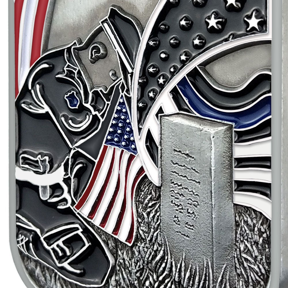 Police Commmorative Prayer Dog Tag Featured Challenge Coin Blue Lives Matter/gift for Him for father decowoodo