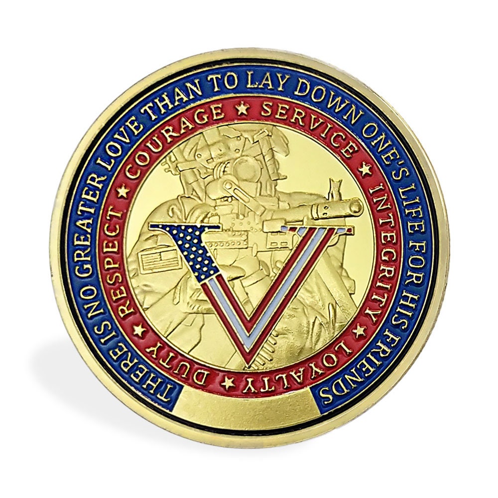 Army Challenge Coin Veterans Boots Land of the Free Home Soldier Medallion Gold/gift for Him for father decowoodo