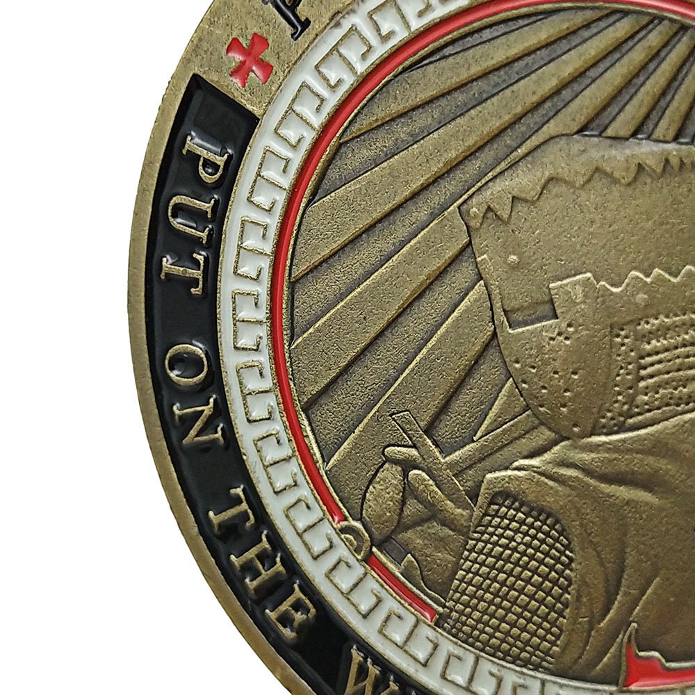 Put On the Full Armor of God Challenge Coin Knights Crusader Eph. 6:13 Prayer/gift for Him for father decowoodo