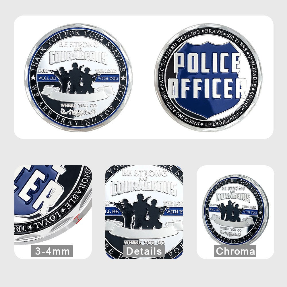 Police Officer Squad Challenge Coin Law Enforcement Shield Badge Collectible Medallion/gift for Him for father decowoodo