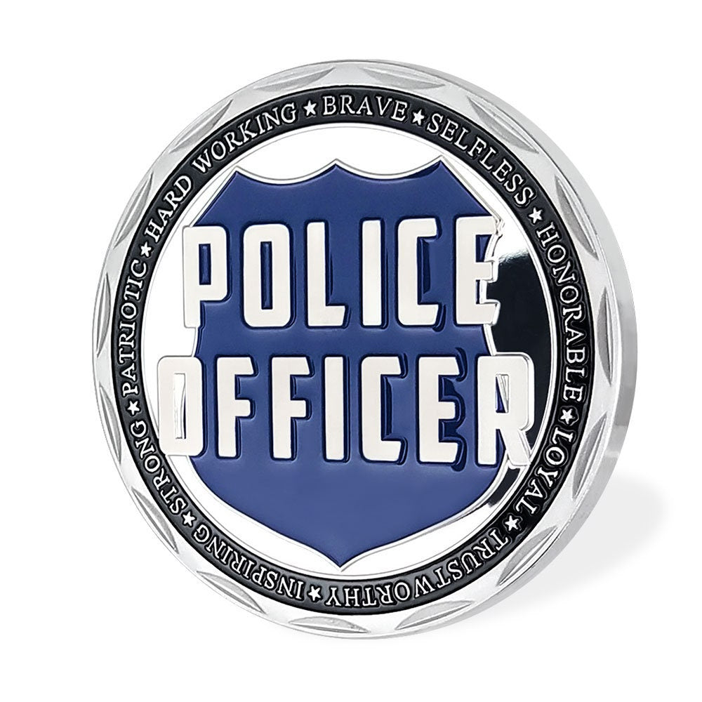 Police Officer Squad Challenge Coin Law Enforcement Shield Badge Collectible Medallion/gift for Him for father decowoodo