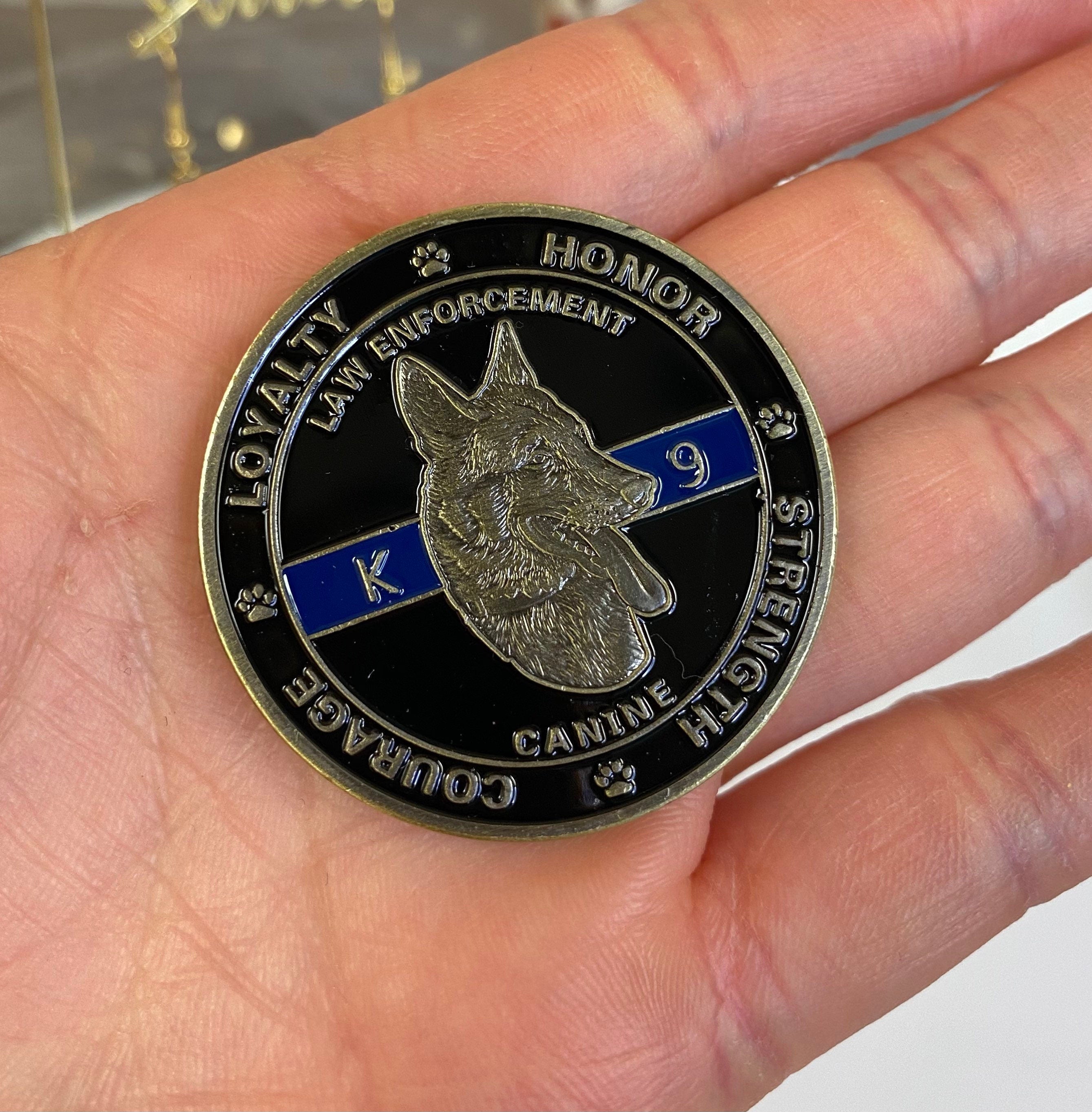 K9 Night Guardian Prayer Challenge Coin Police Canine Officer Collectible Gift. Best Gift for Him/gift for Him for father decowoodo