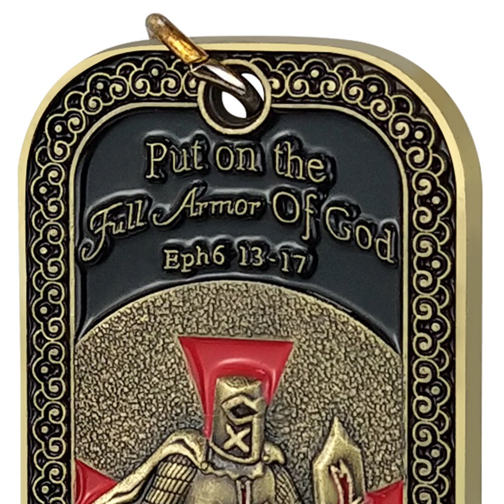 Put On The Full Armor of God Dog Tag Eph:6 13-17 Featured Challenge Coin Pendant decowoodo