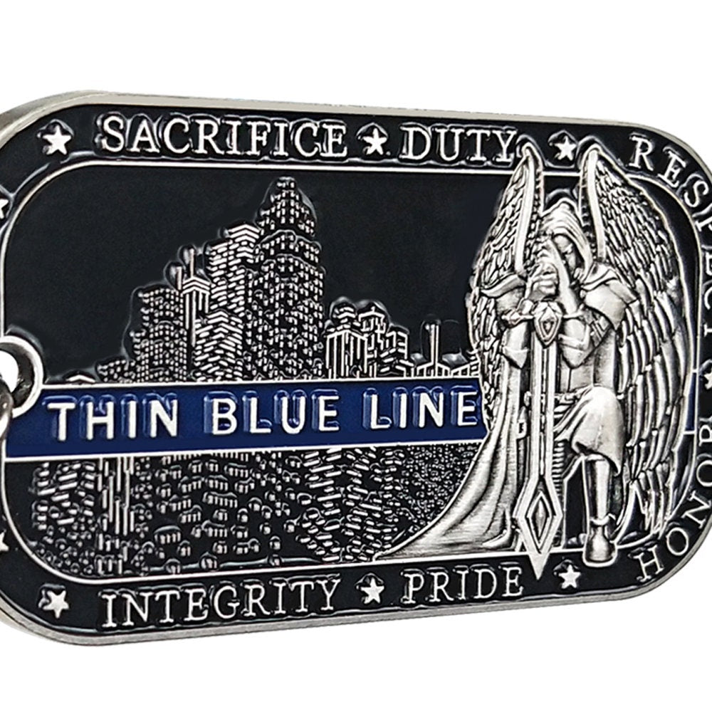 Law Enforcement Challenge Coin Dog Tag St Michael Police Guardian Pendant Chain decowoodo