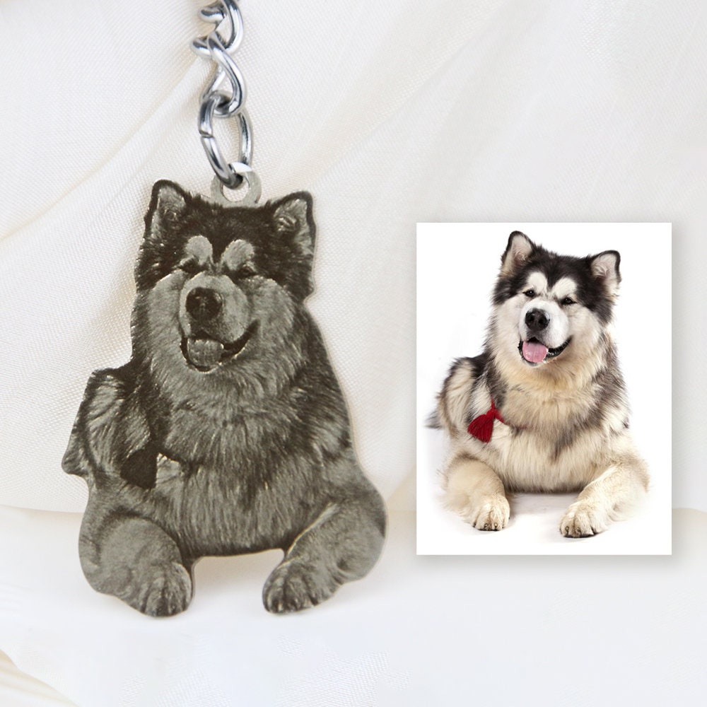 Personalized Police Officers Gift | K9 Guardian Dog Photo Key Chain | Customized Pet Portrait Picture Gift decowoodo