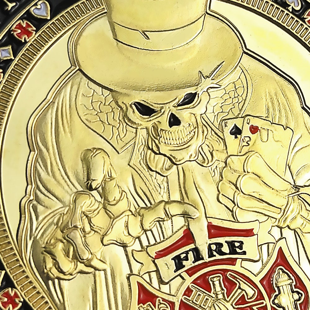 Firefighter Poker Challenge Coin Fireman First In Last Out/gift for Him for father decowoodo