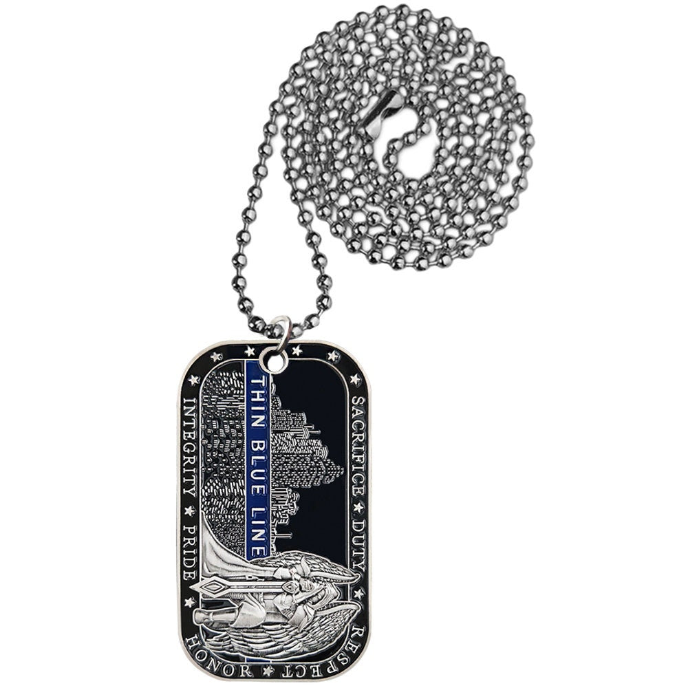 Law Enforcement Challenge Coin Dog Tag St Michael Police Guardian Pendant Chain decowoodo