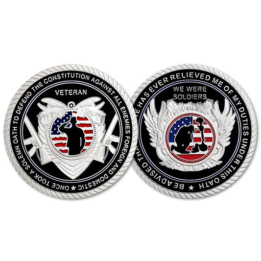 Veteran Oath Challenge Coin To Defend the Constitution Soldiers Collectible/gift for Him for father decowoodo